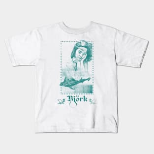 Björk / Vintage Style Aesthetic Fan Art Design Kids T-Shirt